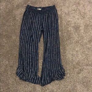 Volcom Navy and White Floral Pants